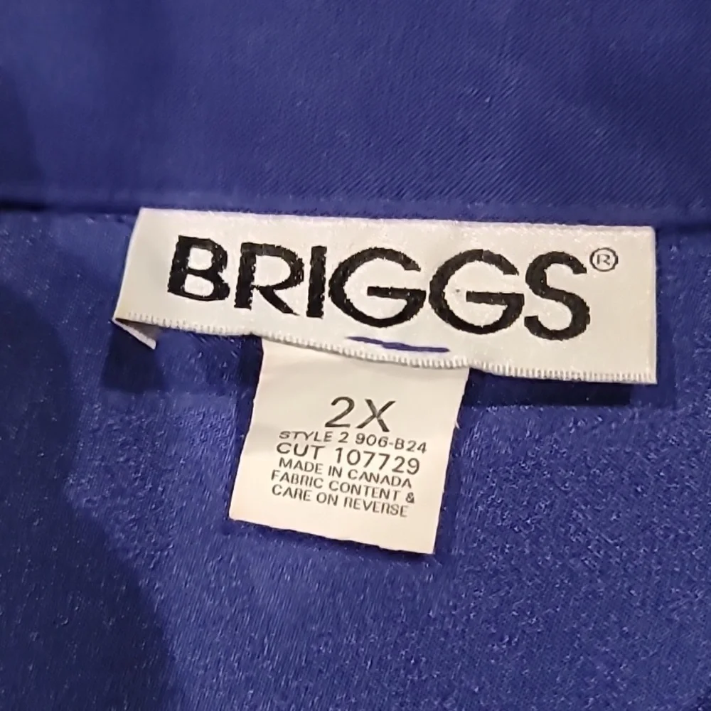 Briggs Womens Ultra Suede Unlined  Shirt Jacket Royal Blue 2X